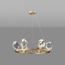 Loft Industry Modern - Crystal Stone Circle Chandelier